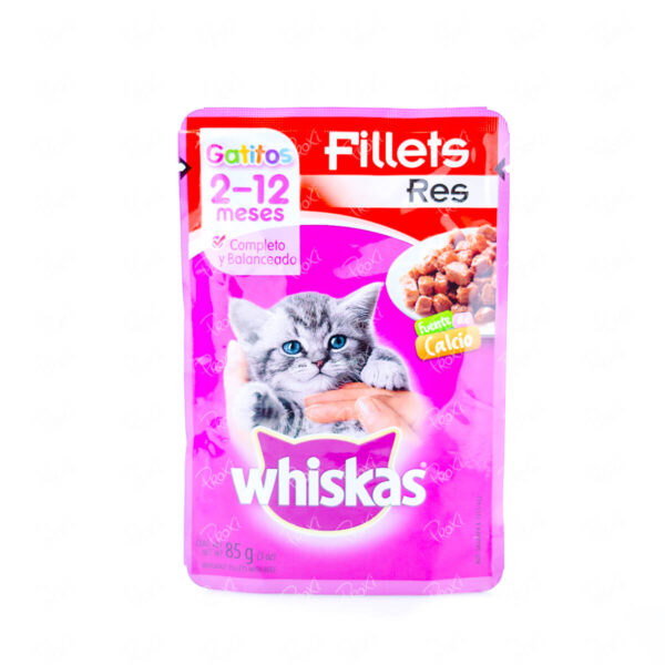 WHISKAS POUCH GATITOS RES 85G