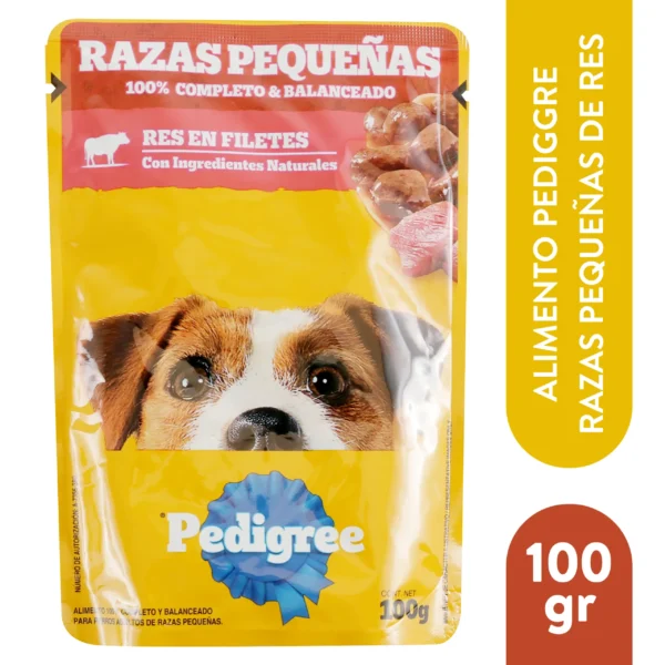 PEDIGREE POUCH RAZA PEQ RES 100G