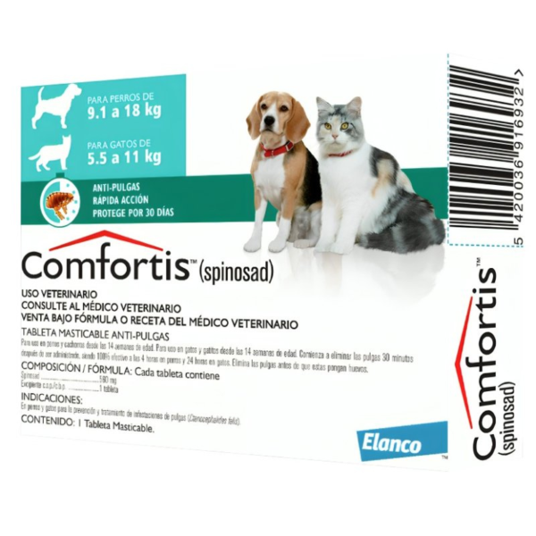 COMFORTIS 560 mg (5,5 a 11 KG) 1TAB