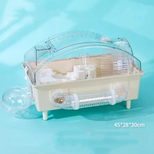 jaula para hamster beige con rejas
